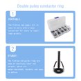 thumbnail image 1 of 100 Pieces Stainless Steel Fishing Rod Pole Tip Replacement Parts Guide Rings Casting Pole Balance Repair Spare Parts Professional Beginners Hardware, 1 of 8
