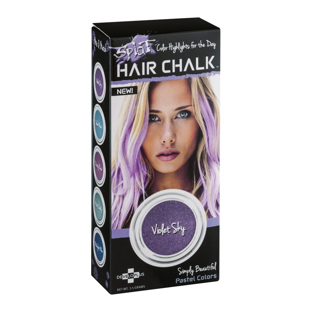 Splat Violet Sky Hair Chalk, Temporary Purple Hair Color Highlights
