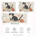 thumbnail image 2 of Yayeee Pillowcase Standard Size Set of 2 Satin Wrinkle Resistant Pillow Case, Gray Cartoon Halloween Cat, 2 of 7