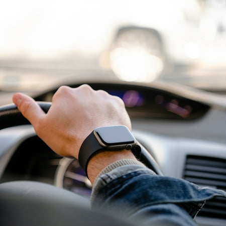 Black Silicone Sport Band for 42mm and 44mm Apple Watch