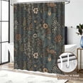 thumbnail image 5 of Shower Curtain 72x72 Inch, Dark Floral Botanical Bathroom Curtain, Waterproof Fabric with Hooks, Vintage Moody Bathroom Decor, 5 of 9