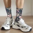 thumbnail image 6 of Vsdgher Vintage Floral Crew Socks for Men & Women, Breathable Casual Athletic Ankle Socks, 6 of 6