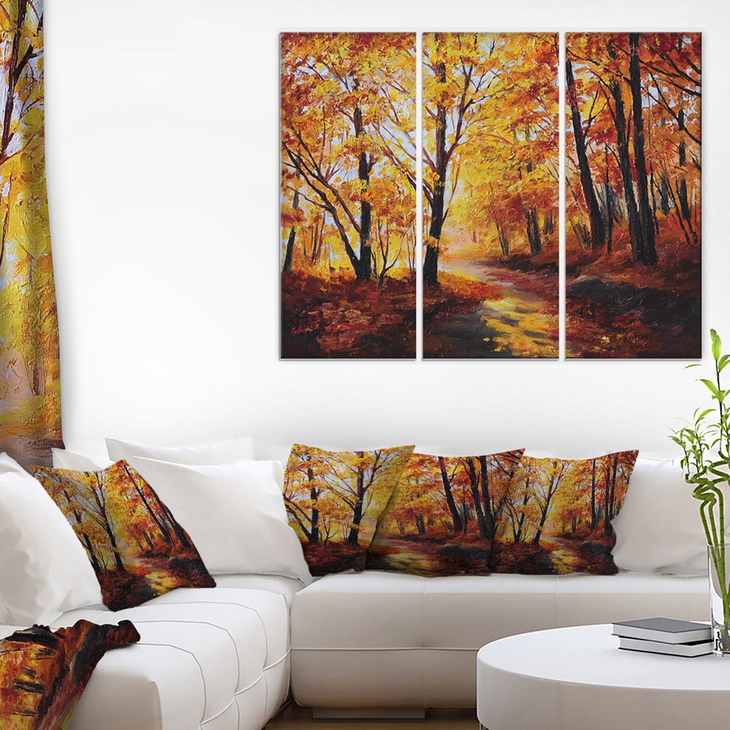 Design Art Forest in Autumn Canvas Print