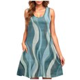thumbnail image 2 of YanTaoRuo Womens Summer Dresses 2025, Beach Casual Sleeveless Floral Print Tank Sundress with Pocket, Loose Boho Dress for Women *Gray~ XXL, 2 of 5