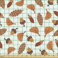 thumbnail image 2 of Autumn Fabric by the Yard, Seasonal Leaves Cones and Acorn on a Plain Background, Decorative Upholstery Fabric for Sofas and Home Accents, Burnt Sienna Cinnamon by Ambesonne, 2 of 5