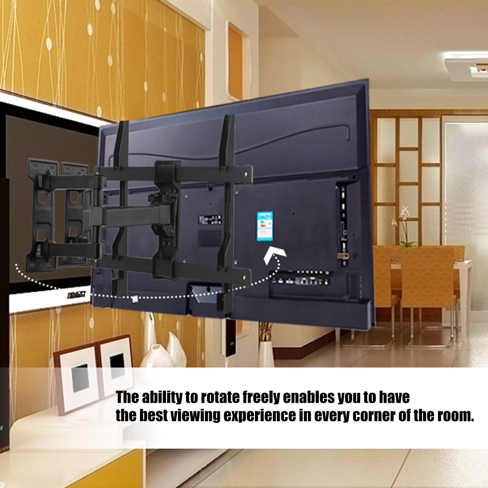 Heavy Duty Corner TVs Wall Mount Rotation 99lbs Capacity Wide Compatibility Telescopic Holder Stand For Large Screens