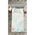 thumbnail image 3 of Ambesonne Abstract Quilted Bedspread Set 2 Pcs, Geometrical Futuristic, Twin Size, Multicolor, 3 of 3