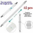 thumbnail image 2 of Set of 12 Elastic Sheet Tensioners - Adjustable Elastic Mattress Clips for Bed Sheets and Fitted Sheets with Fixing Straps (White), 2 of 5