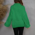 thumbnail image 4 of Vedolay Womens Sweaters Womens 2023 Fall Casual Sweaters Batwing Long Sleeve Crew Neck Knit Pullover Tops,Green XL, 4 of 5