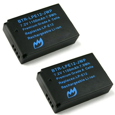 Replacement for Canon EOS Kiss X7 Battery (2-Pack 1100mAh)