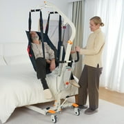 VOCIC Electric Patient Transfer Lift, Hydraulic Body Lift for Elderly, Foldable, Home Care, 440LBS