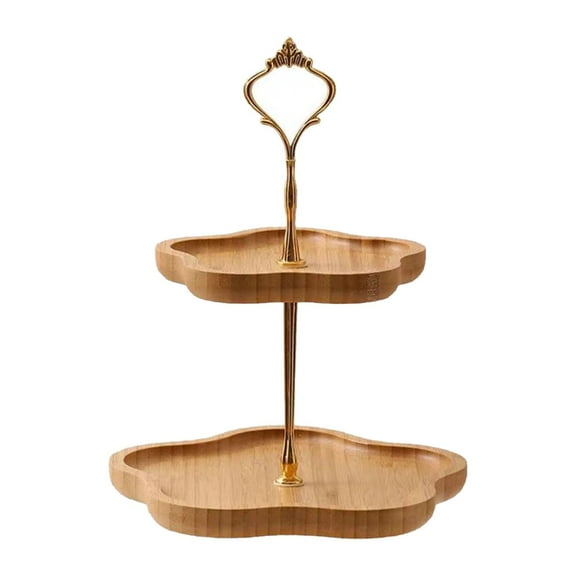 deevoka Fruit Tray Double Layer Dessert Tray Snack Holder for Party Holiday Restaurant S