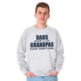 thumbnail image 4 of Dad Knows A lot Grandpa Everything Men's Crewneck Sweatshirt Brisco Brands 4X, 4 of 6