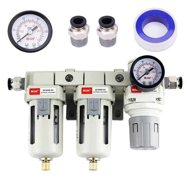 Compressed Air Double Filter & Regulator, Air Drying System, Air