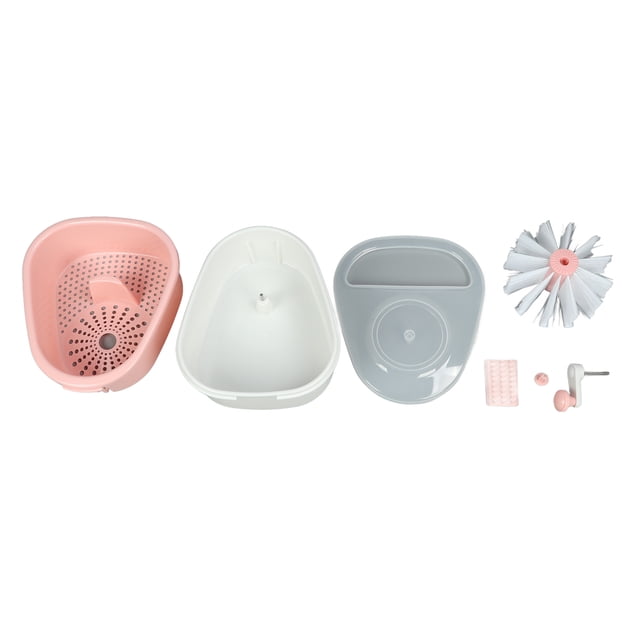 Ensalada Spinner Operación Manual Limpieza Efectiva Secado Escurridor De Verduras Para El Hogar Cocina Rosa