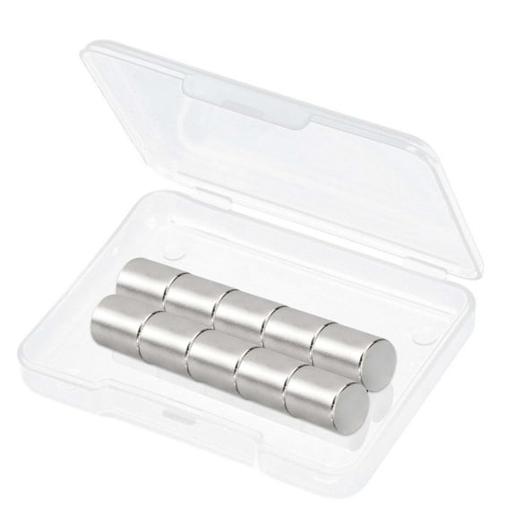 Spencer 10Pcs 8x10mm N45 Strong Cylinder Magnets Block Rare Earth Neodymium Magnets Permanent Magnetic Cylinder, 0.3 x 0.4 inch