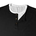 thumbnail image 7 of CHENHANN Mens Tshirts Short Sleeve Waffle Button Down Crew Neck Henley Shirts Lightweight Black Button Up Shirt Mens Casual Shirts, 7 of 7