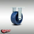 thumbnail image 2 of 5 Inch Stainless Steel Solid Poly Wheel Rigid Caster with Roller Bearing SCC, 2 of 2