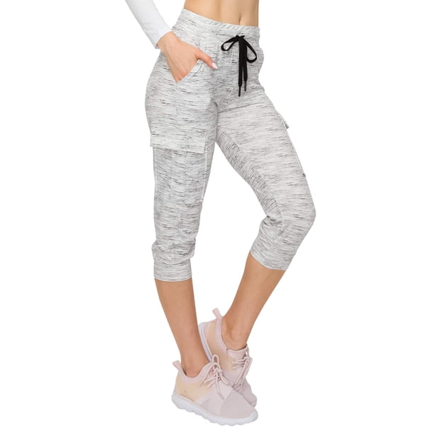 Joggers Capri Cargo ALWAYS para Mujer en Gris Jaspeado Talla XL