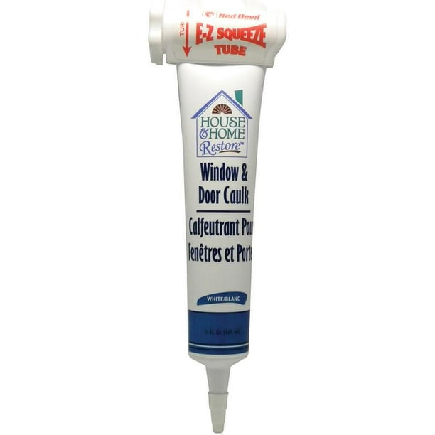 Red Devil 0848 Window and Door Caulk, White, 5 floz Squeeze Tube
