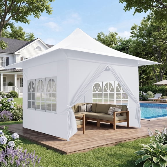 Hoteel Pop up Canopy, Pop up Party Tent with Removable Sidewalls, Outdoor Event Gazebo, Commercial Canopy Tents for Parties Wedding
