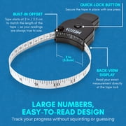 MEDca Body Fat Caliper Measuring Tape, Skinfold, Black Plastic, 1 Pack