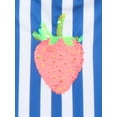 thumbnail image 3 of Wonder Nation Girls Flip Sequin Strawberry Striped One-Piece Swimsuit with UPF 50, Sizes 4-18 & Plus, 3 of 3