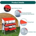 thumbnail image 3 of Metal Chicken Nesting Box, Compartments Laying Boxes for Hens, Chicken Nesting Box with Roll Up Design Lid, Chicken Coop Nesting Box, 3 of 5