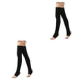 thumbnail image 1 of Qarigey Calentadores de piernas para mujeres y niñas, calcetines largos sin pies, medias de Ballet de baile de invierno y otoño Negro 2piezas, 1 of 6