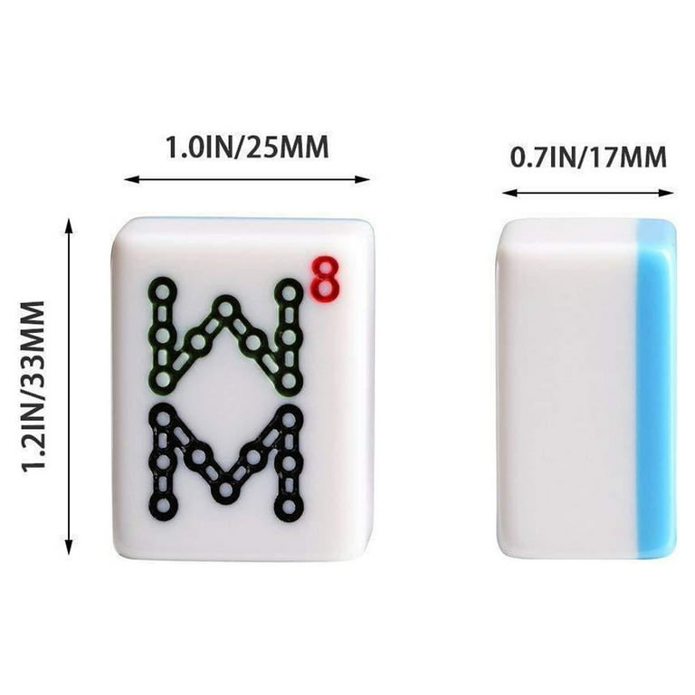 麻雀 FRAGMENT x M.LEAGUE MahjongAccessory Set x-Large Numbered Tiles Mahjong Game Set. 144 Lucky Dog