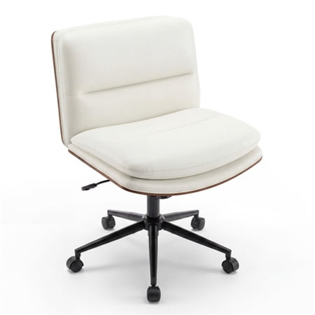 riwcyla white faux leather swivel product