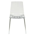 thumbnail image 3 of LeisureMod Ralph Mid-Century Dining Chair with Chrome Base in Clear, Set of 2, 3 of 10