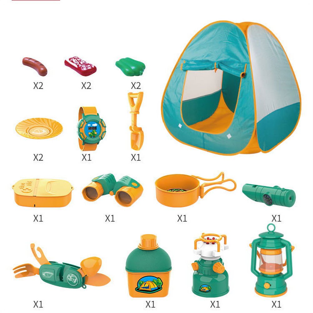 Tente De Jeu Enfant DeAO Pop-Up Camion Glace - 112x70x70cm, Intérieur/Extérieur, Transport Facile
