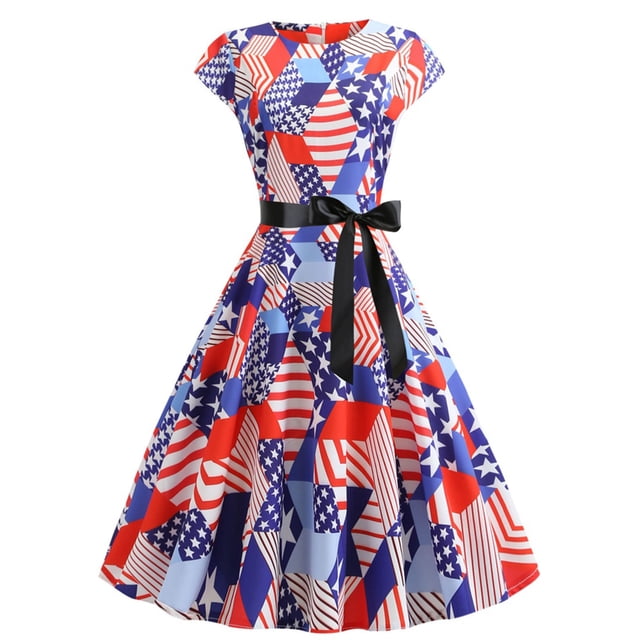 SMihono Robes Bohèmes d'Été pour Femmes Grande Taille Mode Décontractée Aguichant à Rayures Imprimées avec Fermetures Éclair Col Rond Robe à Manches Courtes