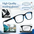 thumbnail image 4 of In Style Eyes Powerful High Magnification Men's Reading Glasses, Single Vision, Plastic, Classic, 5.5x, Clear Tint, Black 1 Pair, 4 of 6