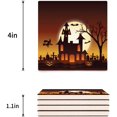 thumbnail image 3 of FMSHPON Halloween Theme Set of 8 Coaster for Drinks, Absorbent Ceramic Stone Coasters Cup Mat with Cork Base for Home Kitchen Room Coffee Table Bar Decor, 3 of 4