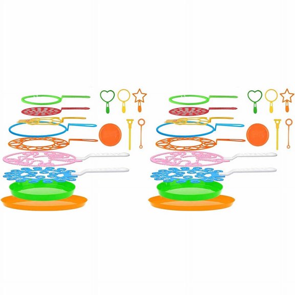 30PCS Big  Wand Kit for Kids  Bubble Making Toy Colorful Bubble for Outdoor Activity & Party