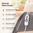 thumbnail image 3 of SUNNY HEAT Electric Blanket Heated Throw Fleece & Sherpa Fabric 50" x 60" Throw Size-4 Heating Settings & 3 Hours Auto Off, Super Soft Machine Washable-Grey, 3 of 7