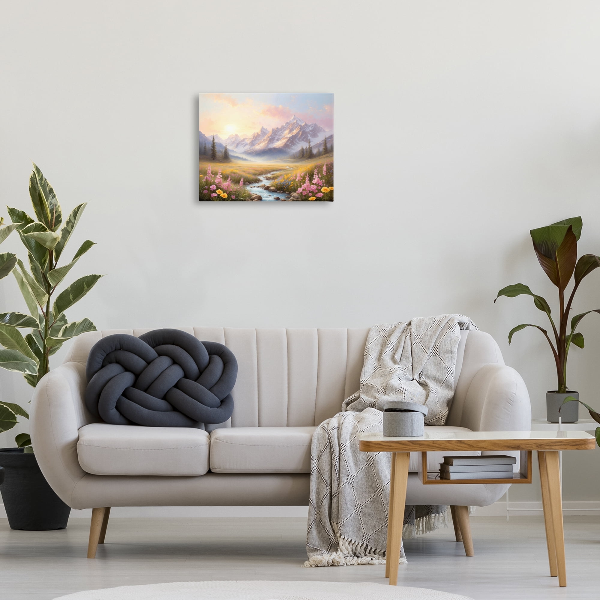 Stupell Industries Gentle Dawn Landscape Landscape Painting Gallery Wrapped Canvas Art Print Wall Art, 20 x 16