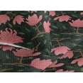 thumbnail image 3 of Ambesonne Magnolia Flowers Quilted Bedspread Set 3 Pcs, Leaves Romantic, Twin, Pastel Pink Forest Green, 3 of 4