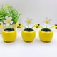 thumbnail image 5 of Abastado Precioso juguete de baile de energía solar, columpio de energía solar, maceta de abeja, adorno de coche para salpicadero de coche, escritorio, oficina, decoración del hogar, 5 of 7