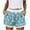 sky blue, variant on BLVB Summer Shorts for Women Trendy Star Print Lounge Shorts Lightweight Drawstring Elastic Waist Casual Shorts with Pockets