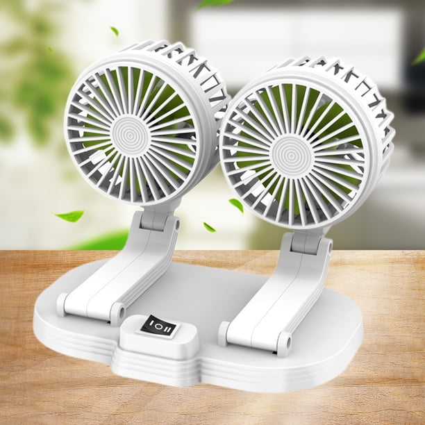 Ventilador de circulación de aire, circulador de coche eléctrico de doble cabezal, plegable para el hogar automático Sywqhk Accesorios para autos y motos