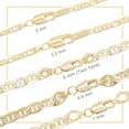 thumbnail image 7 of BEBERLINI Women Mariner Chain Anklet 14K Gold Filled Ankle Bracelet 10" Foot Jewelry 7 mm, 7 of 7