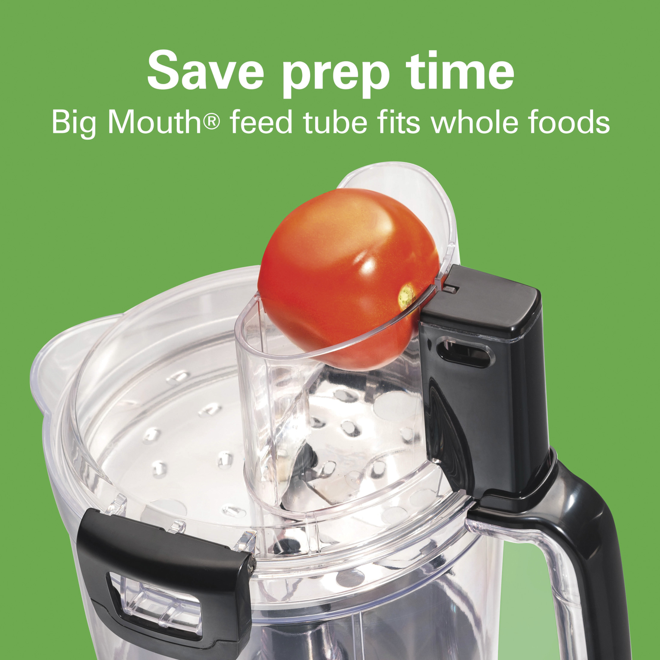 Hamilton Beach 14 Cup Food Processor with Stack & Snap Design and Extra 4-Cup Mini Bowl, Black