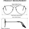 thumbnail image 4 of HAHDAXIA AISSWZBER Clear Aviator Glasses Lens Premium Classic Metal Frame Eyeglasses, 4 of 7