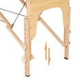 thumbnail image 6 of Renwick Adjustable Folding Wooden Massage Table, 84" x 32.3", Black, 6 of 8