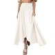 thumbnail image 1 of VISgogo Falda larga ahumada para mujer, falda con abertura de color sólido de cintura alta informal de verano para adultos VISgogo moda, 1 of 2