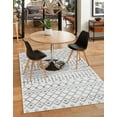 thumbnail image 3 of Unique Loom Moroccan Trellis Collection Area Rug - Mamounia (10' 8" x 16' 5" Rectangle Ivory/Gray), 3 of 12