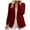 Wine, variant on felwors Women's Single Button Suit Autumn Long Sleeved Solid Color Small Suit Jacket White, XL